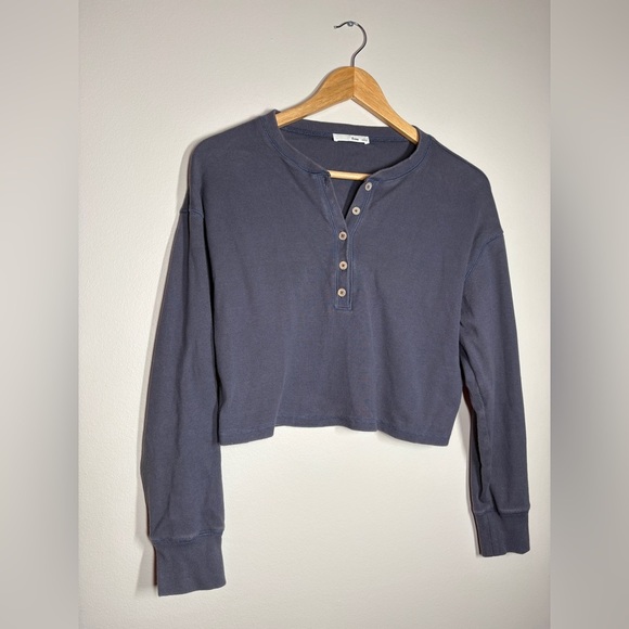 Wilfred Navy Button Down Top - Picture 3 of 8